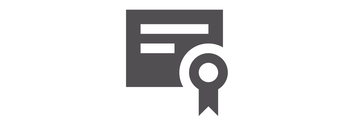 Icon of a certificate.