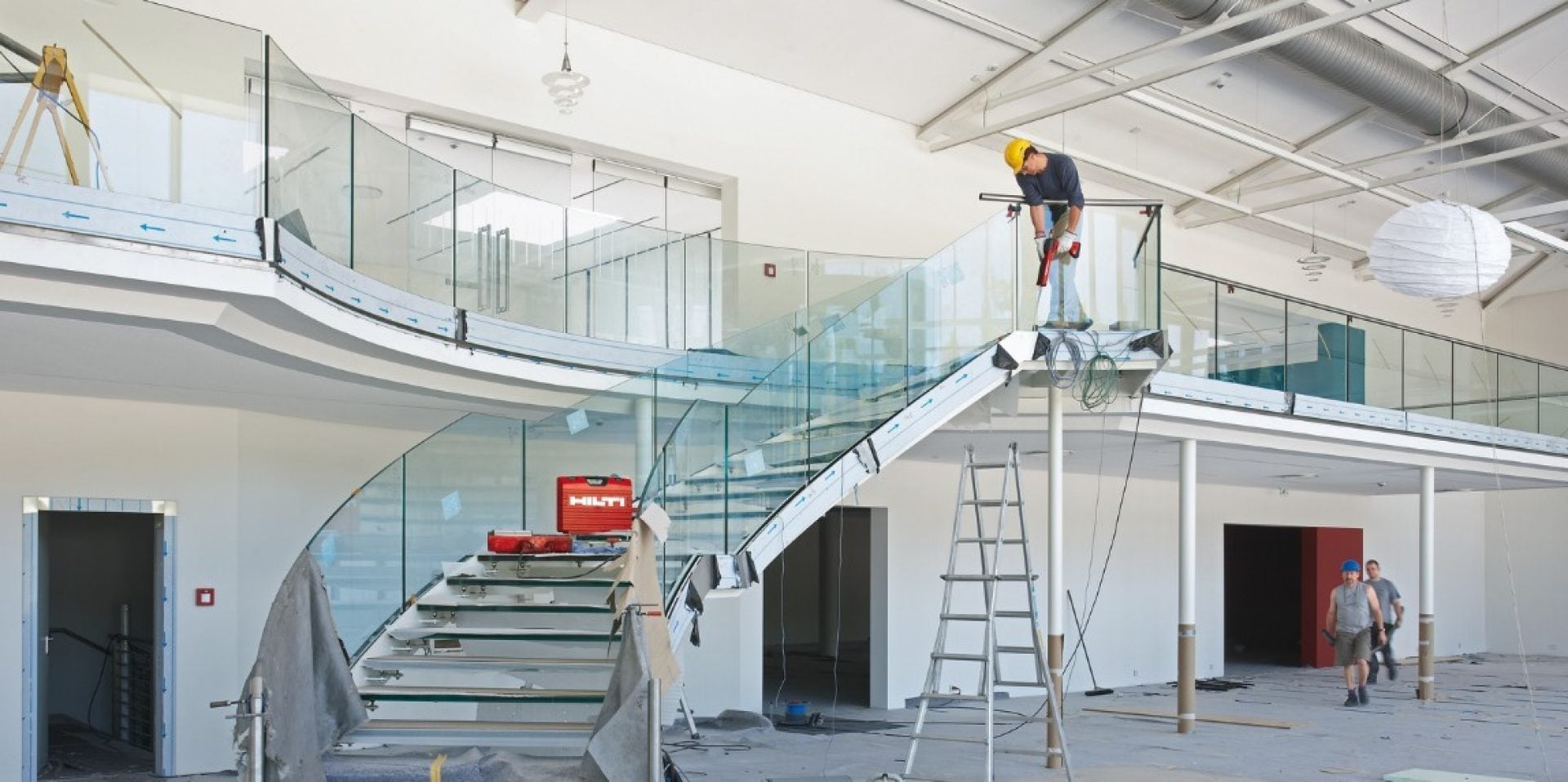 Hilti HIT-HY 70 chemical anchor on glass