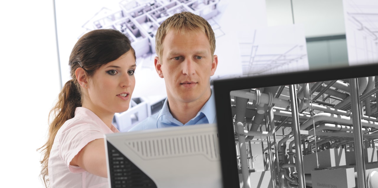 BIM used to avoid clashes between pipes and cables on construction sites.