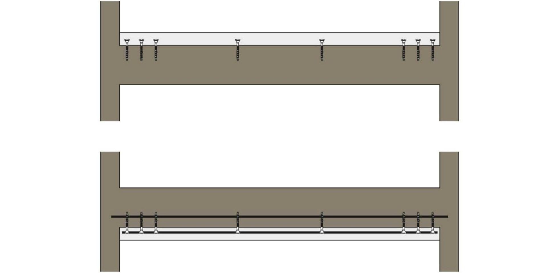 Post installed rebar concrete overlay Hilti design solution