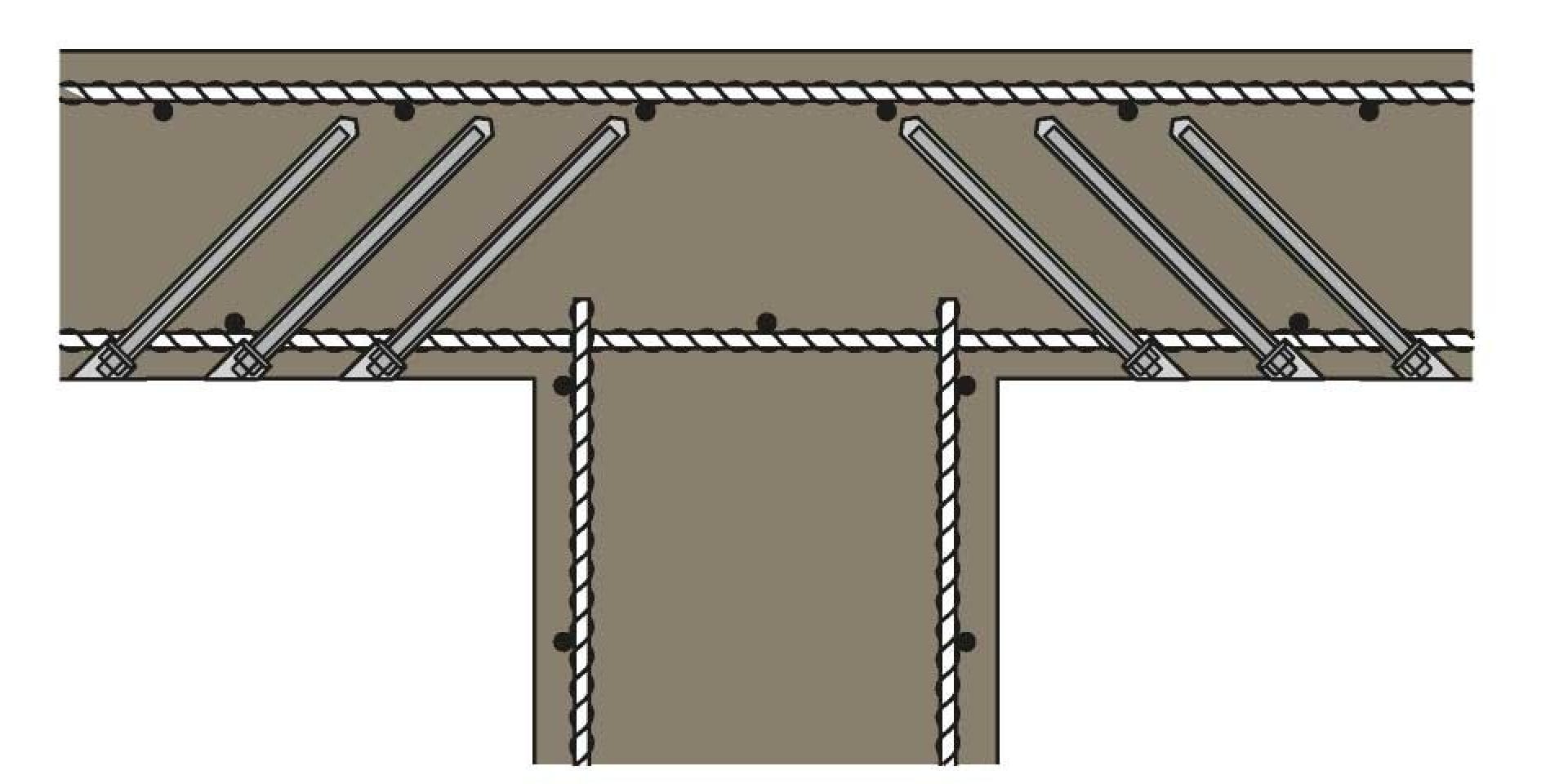 Post installed rebar shear reinforcement Hilti design solution