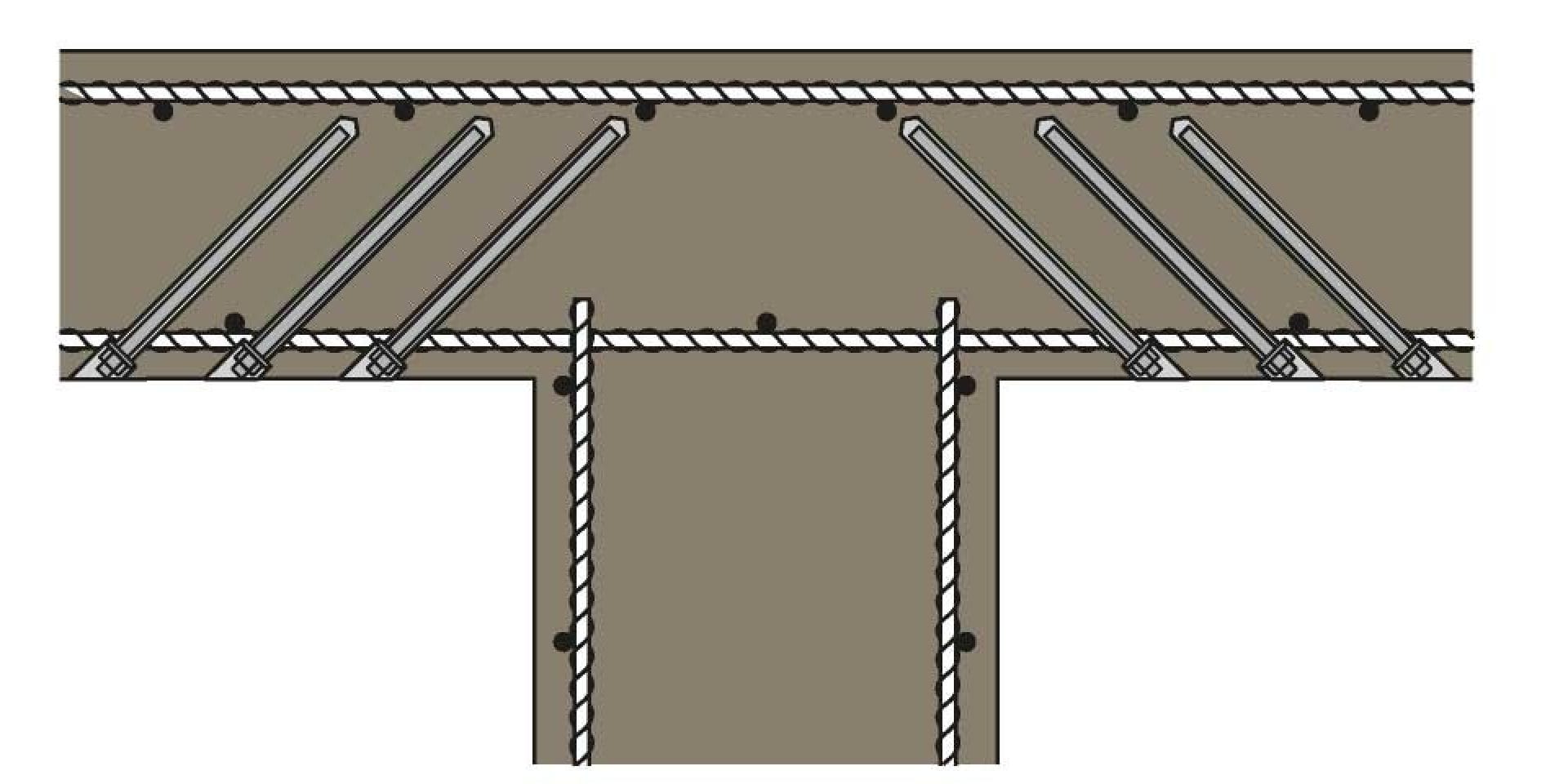 Post installed rebar shear reinforcement Hilti design solution