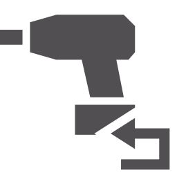 Icon showing tool replacement.