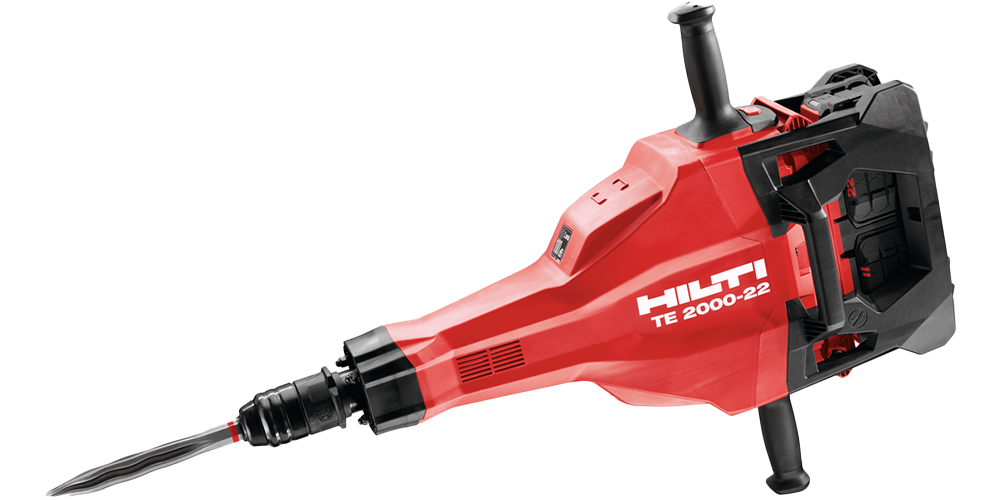 Hilti Red TE 2000 - 22 heavy breaker with two handles and battery operated