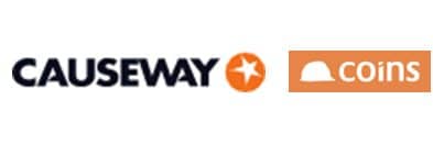 Logos of  Causeway and coins partners. 