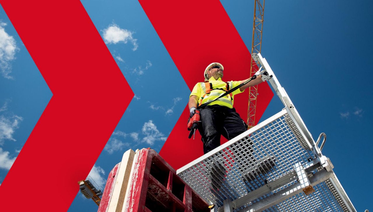 worker standing at height