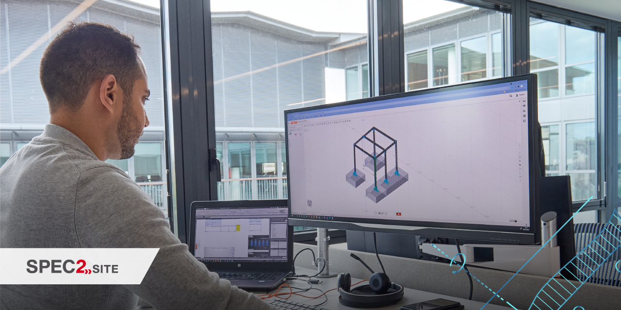 An engineer uses baseplate design software