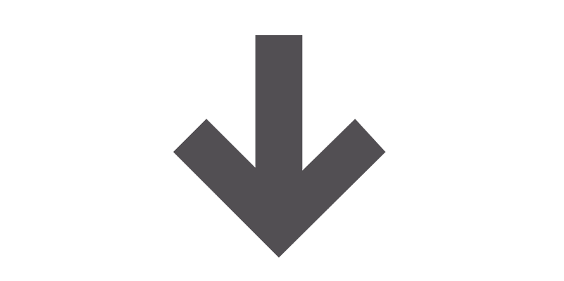 Icon of an arrow aiming down.