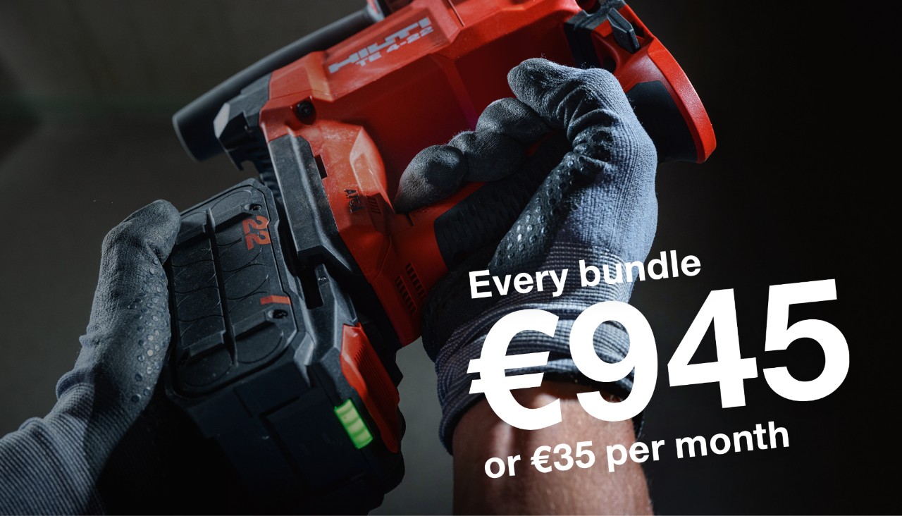 Hilti power tool on display with the price tag of €945