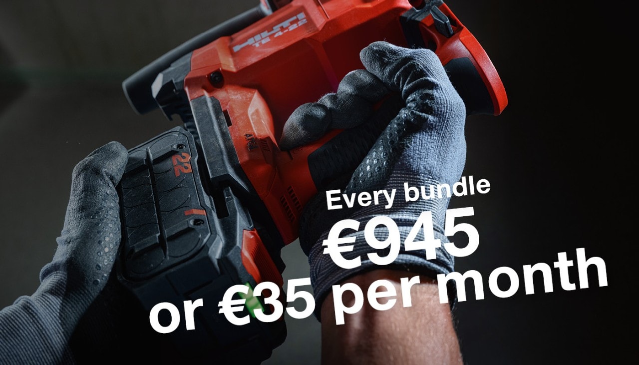 Hilti power tool on display with the price tag of €945