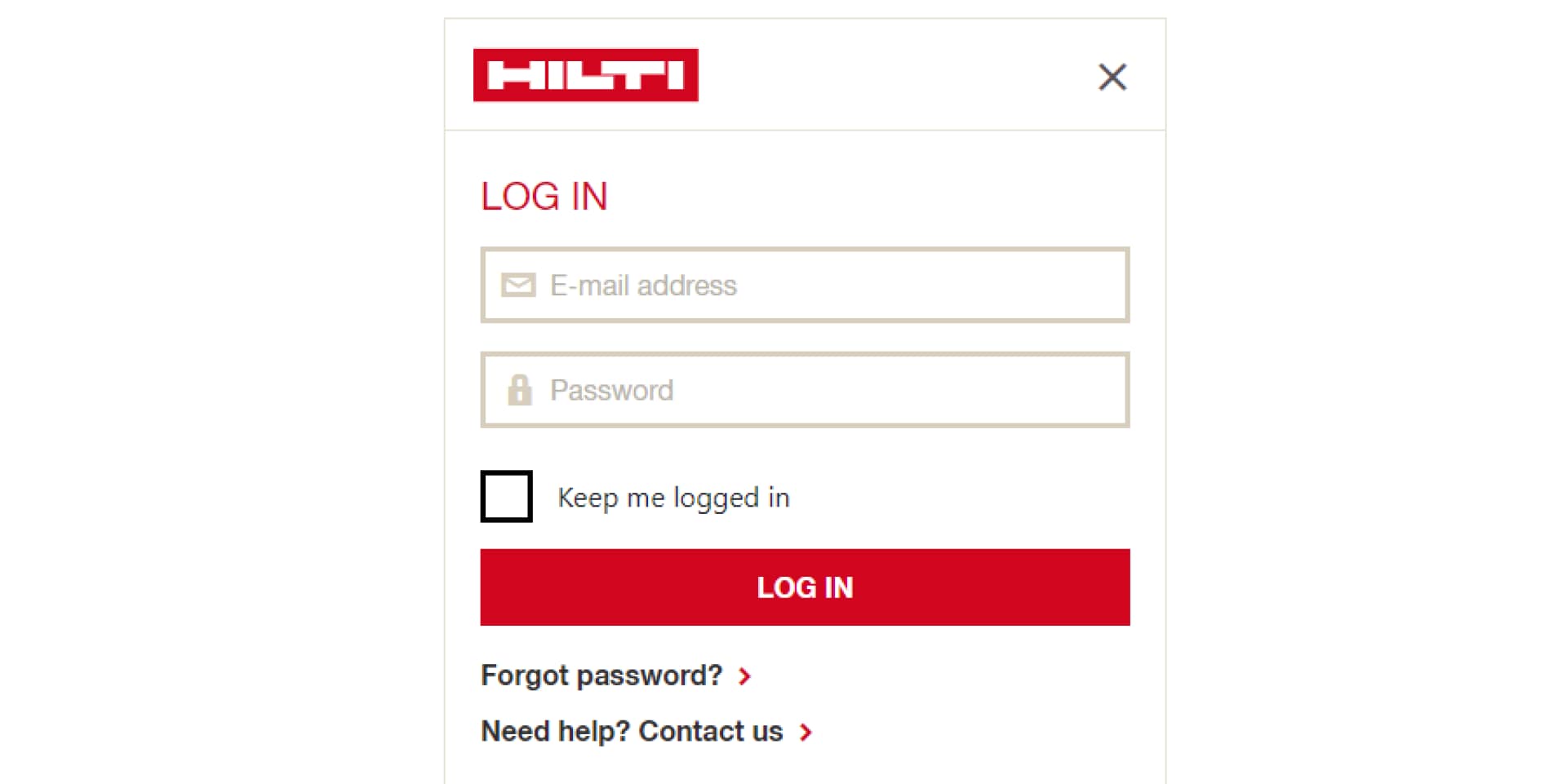 register to Hilti website
