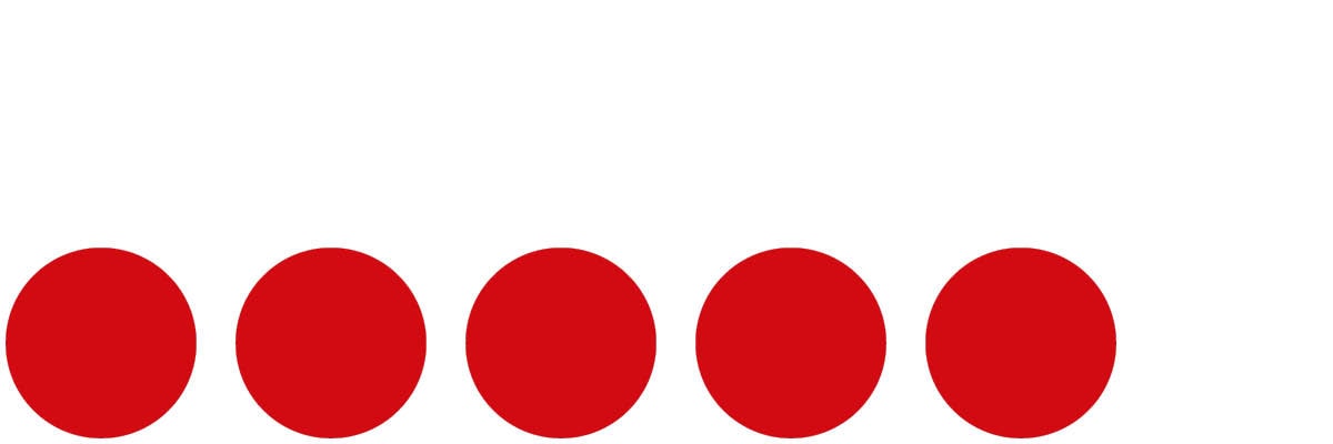 Five red dots - symbol of Ultimate range. 