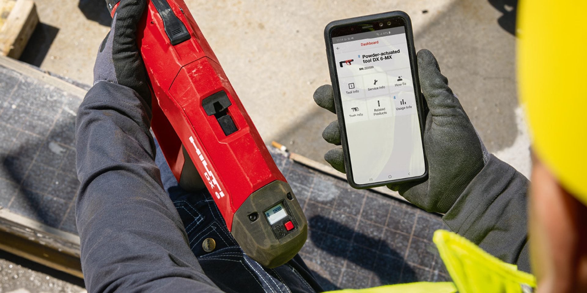 DX 6 Direct Fastening Tool Bluetooth Connectivity