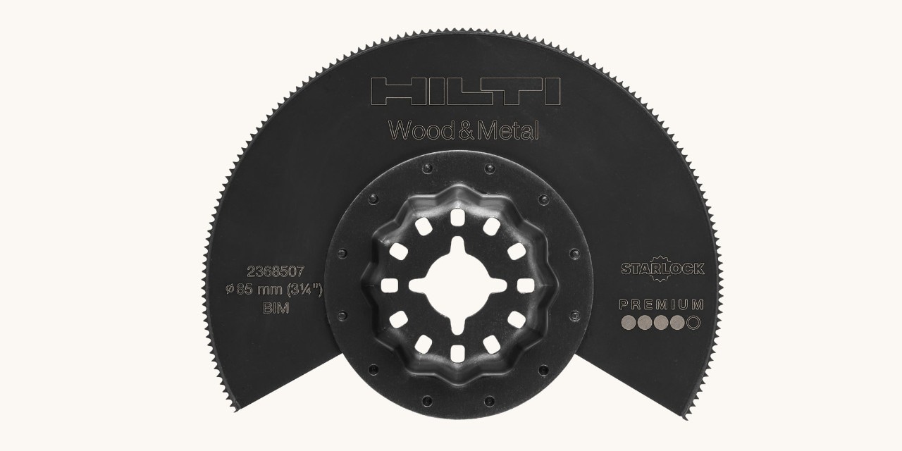 Close up to Hilti SMT BiM Saw Blade.
