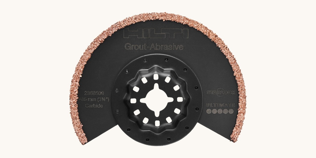 Close up of Hilti saw blades.