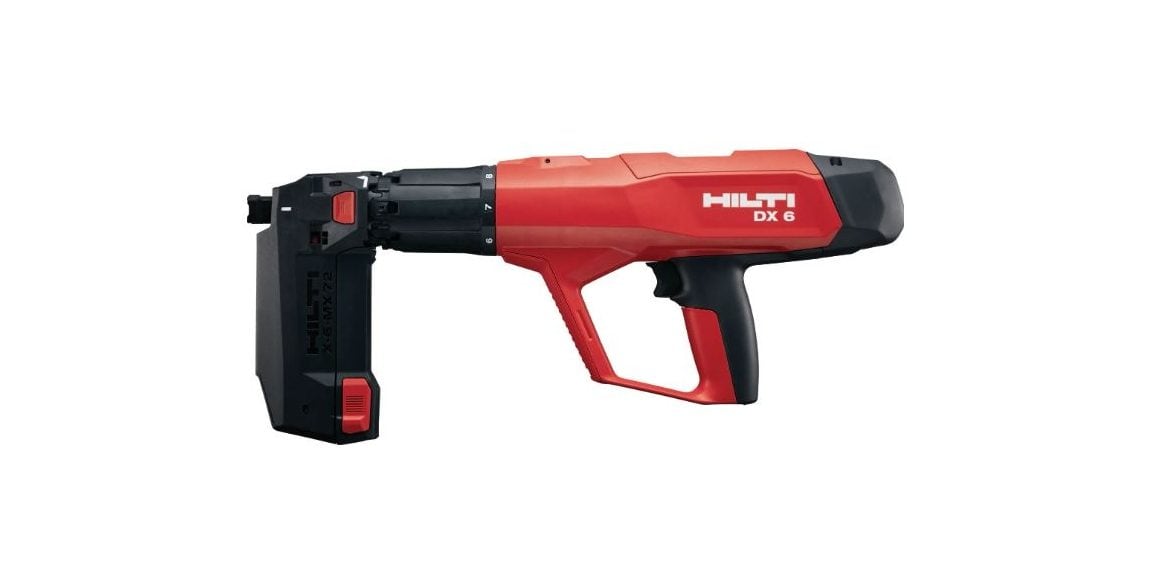 Hilti red powder-actuated direct fastening tool DX6.
