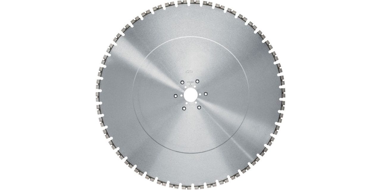 Hilti diamond wall saw blade close up.