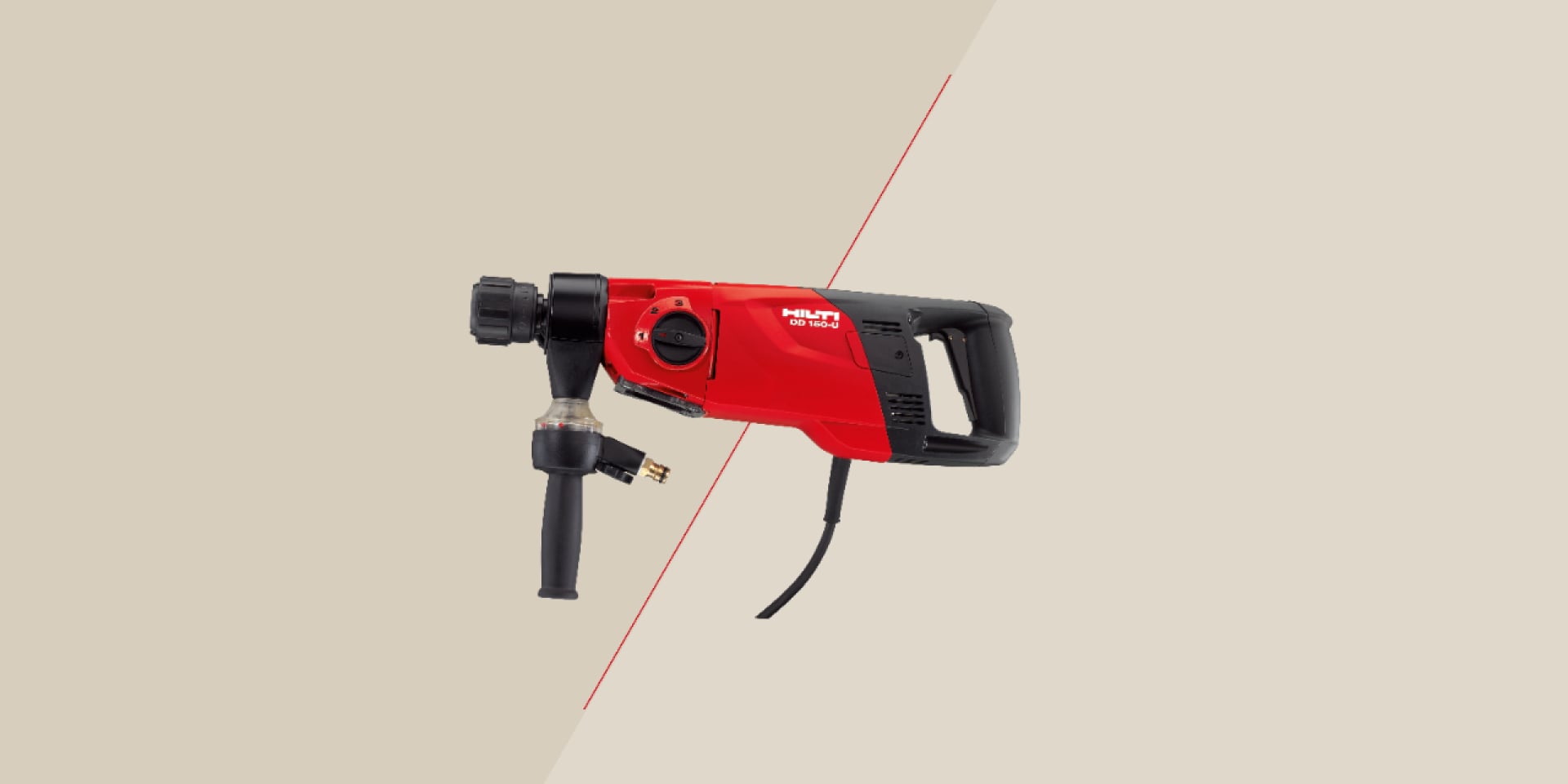 Hilti DD 150-U diamond rig close up.