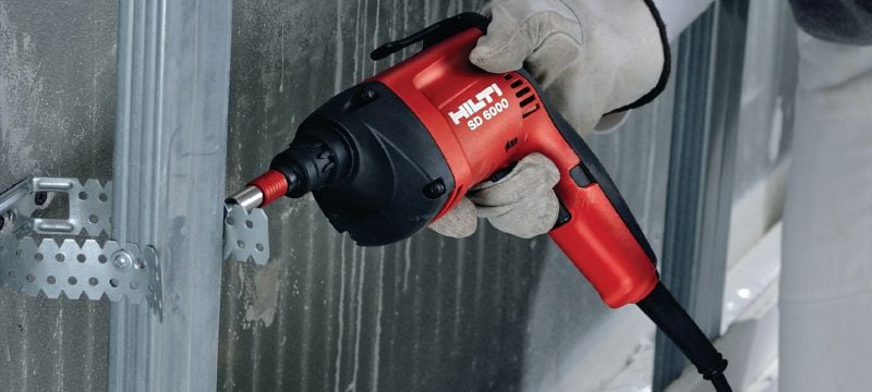 SD 6000 Drywall screwdriver Corded high-speed drywall screwdriver with 6000 rpm for plasterboard applications Applications 1