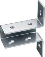 MQP-L Rail support Standard galvanised rail support for fastening MQ strut channels to concrete substructures