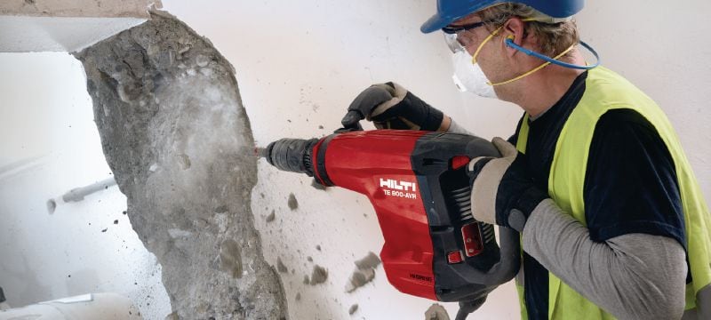 TE 800-AVR Concrete demolition hammer Very powerful TE-S demolition hammer for heavy-duty chiselling in concrete, with Active Vibration Reduction (AVR) Applications 1