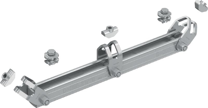 MQI-AT Steel beam connector Galvanised steel beam connector for fastening MQ strut channels directly to steel beams