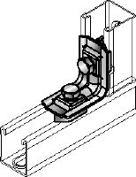 MM-A-90 Galvanised 90-degree preassembled angle for connecting multiple MM strut channels