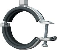MP-L-I Premium galvanised pipe clamp with quick closure for economical light-duty applications