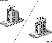 MQP-R Channel foot Stainless steel (A4) channel foot for fastening channels to various base materials