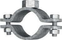 MFP-L-F Premium hot-dip galvanised (HDG) fixed point pipe clamp for maximum performance in light-duty piping applications