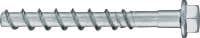 HUS2-H Premium-performance screw anchor for quicker permanent and temporary fastening in concrete (carbon steel, hex head)