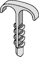 EDD Dowel double clamp for parallel mounting of two wires of different diameters