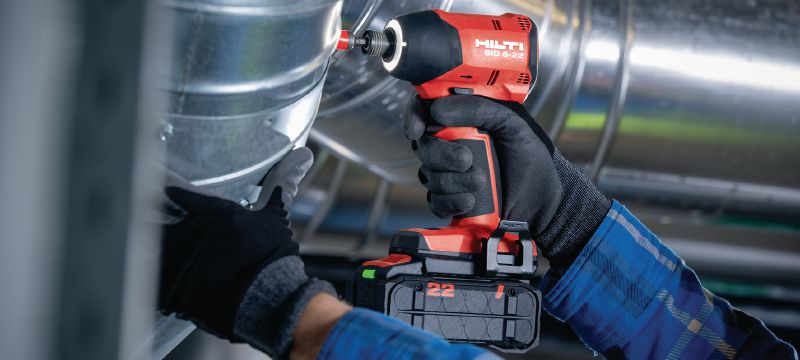 Nuron SID 6-22 Cordless impact driver Power-class brushless cordless impact driver with the high speed and ergonomics needed to save you time on high-volume fastening jobs (Nuron battery platform) Applications 1