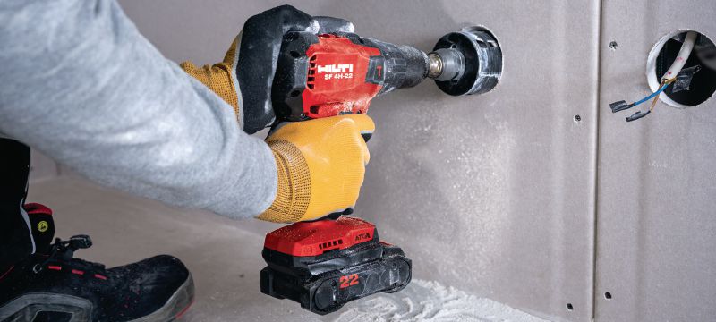 Nuron SF 4H-22 Cordless hammer drill driver Compact-class hammer drill driver with Active Torque Control for everyday drilling and driving, especially in hard-to-reach places (Nuron battery platform) Applications 1