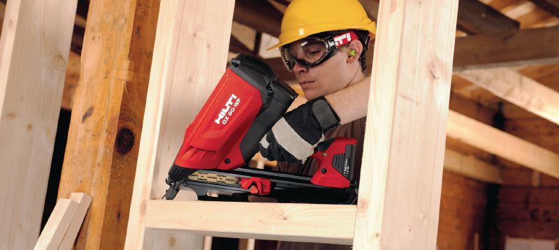 GX-WF Bright profiled nails Bright profiled framing nail for fastening wood to wood with the GX 90-WF nailer Applications 1