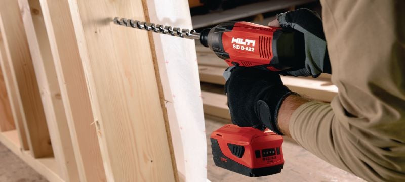 SID 8-A22 Cordless impact driver Ultimate-class 22V cordless impact driver with 7/16 hexagonal chuck for heavy-duty work Applications 1
