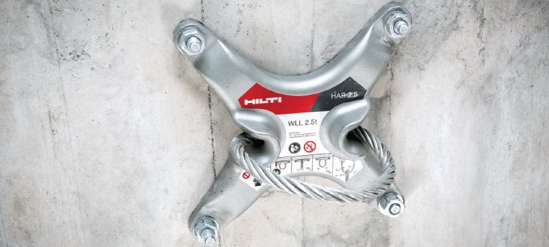 HAP 2.5 Elevator hoist anchor point Post-installed hoist point for temporary suspensions during installation and maintenance in elevator shafts Applications 1