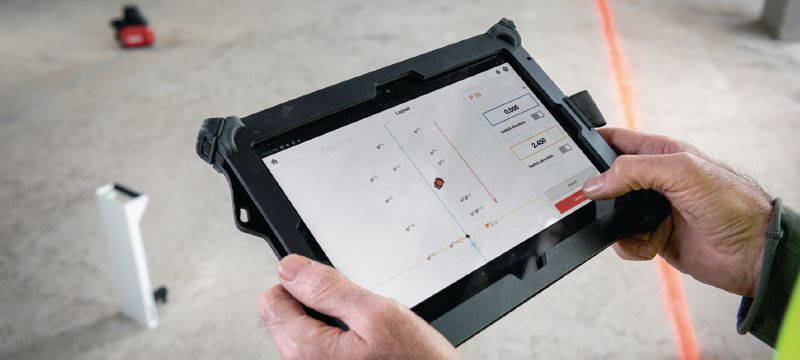 PMD 200 Jobsite layout tool Intuitive 2D layout laser tool to easily mark out plasterboard track locations and complex geometries in indoor environments Applications 1