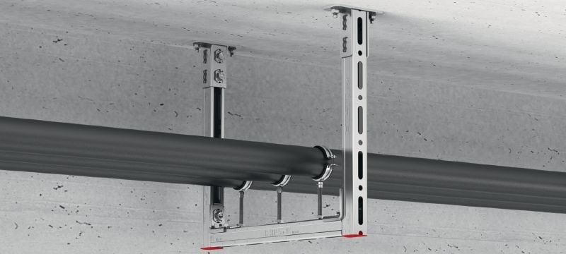 MQN-C Galvanised channel connector for joining any elements with a butterfly opening Applications 1