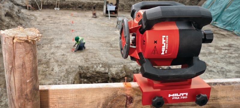 PR 300-HV2S Outdoor rotating laser level Outdoor rotary laser level with automatic vertical alignment and dual slope dial-in functions for levelling, aligning, grading and squaring tasks Applications 1