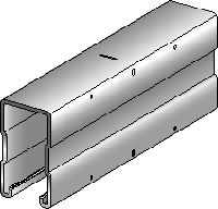 MQ-72 U channel Galvanised 72 mm high unslotted MQ strut channel for medium/heavy-duty applications