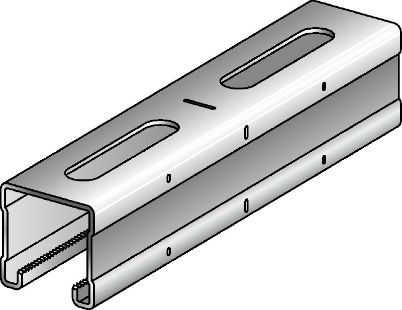 MQ-41-F channel Hot-dip galvanised (HDG) MQ installation channel for medium-duty applications