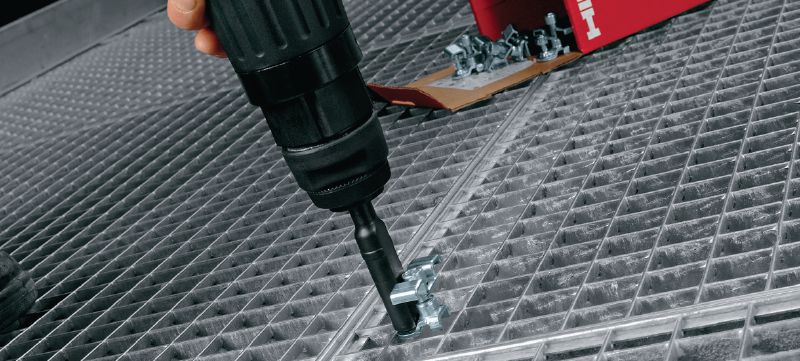 X-GR Grating clip with nail Directly fastened grating fastener Applications 1