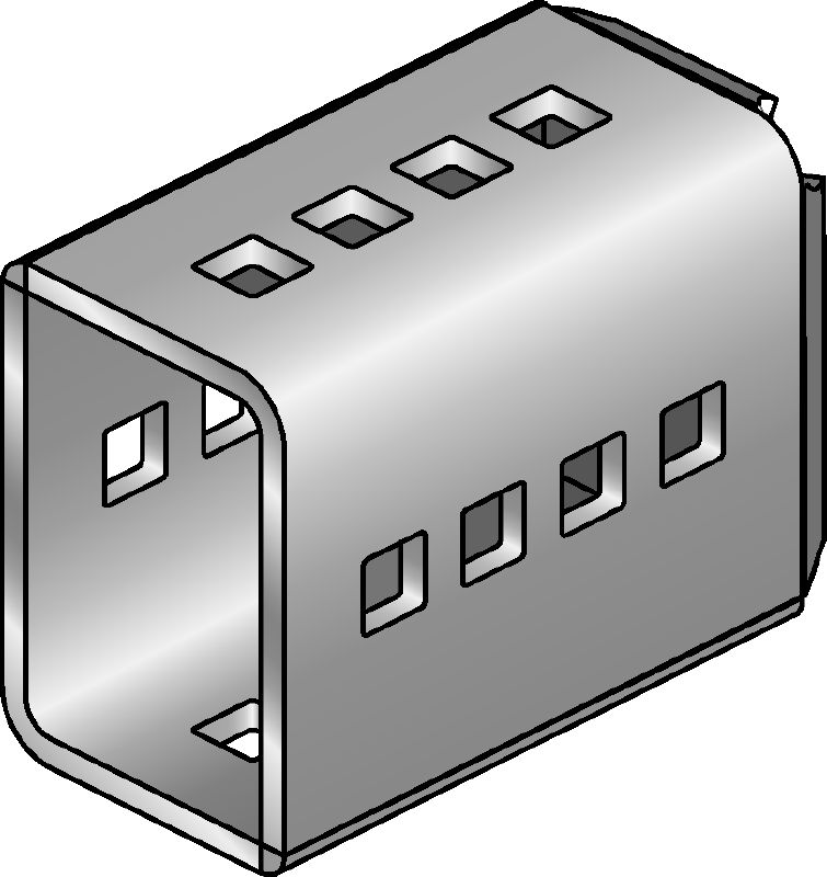 MIC-SC Hot-dip galvanised (HDG) connector used with MI baseplates that allow for free positioning of the girder