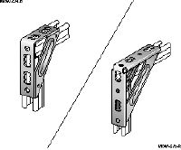 MQW-S-R Stainless steel (A4) 90-degree heavy angle for connecting multiple MQ strut channels in medium/heavy-duty applications