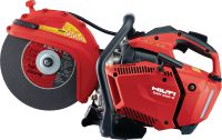DSH 600-X Petrol cut-off saw (300mm) Compact top-handle petrol saw (63cc) with blade brake, for cutting up to 120 mm with 300 mm blades in concrete, masonry and metal