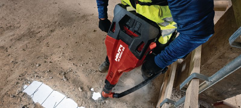 Nuron TE 2000-22 Cordless jackhammer Powerful and light battery-powered breaker for concrete and other demolition work (Nuron battery platform) Applications 1