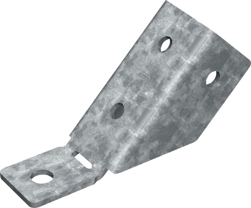 MT-AB-L 45 OC Angle brace 45-degree angle brace for anchoring bracing of MT-40 and MT-50 strut channel structures to concrete, for outdoor use with low pollution