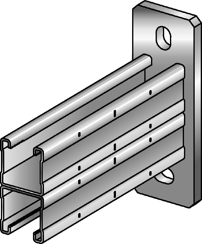 MQK-41 D Double bracket Galvanised double bracket for medium-duty applications