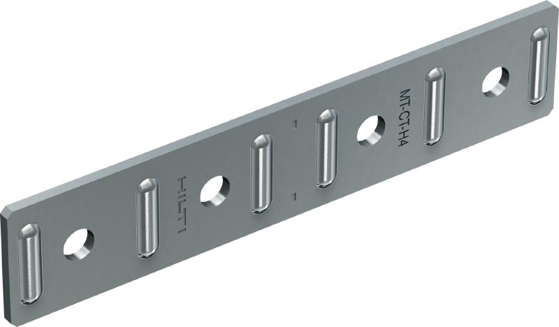 MT-CT-H4 Strut splice plate Flat channel connector used as a longitudinal extender for MT channels